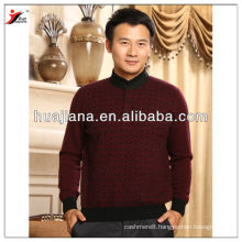 fashion collar antipilling cashmere man's sweater